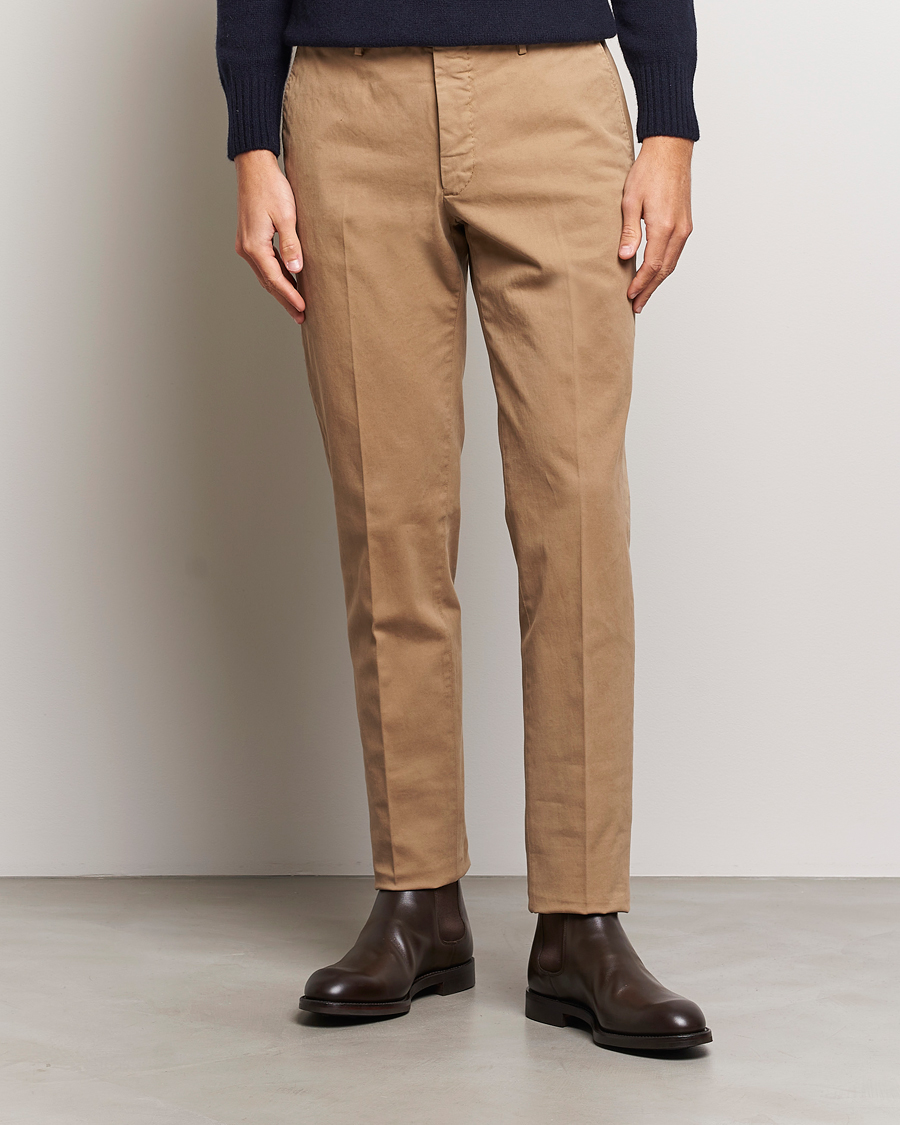 Herre |  | Incotex | Regular Fit Cotton Chinos Beige