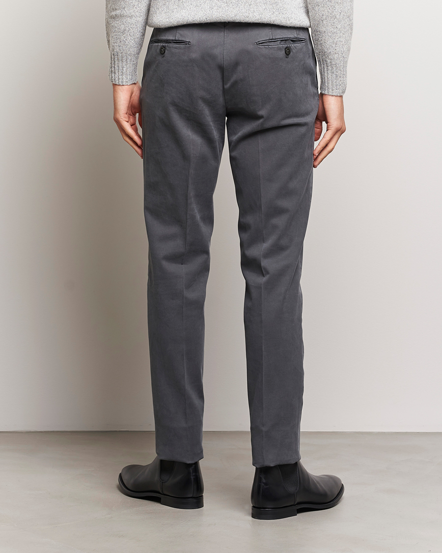 Herre | Bukser | Incotex | Regular Fit Cotton Chinos Dark Grey