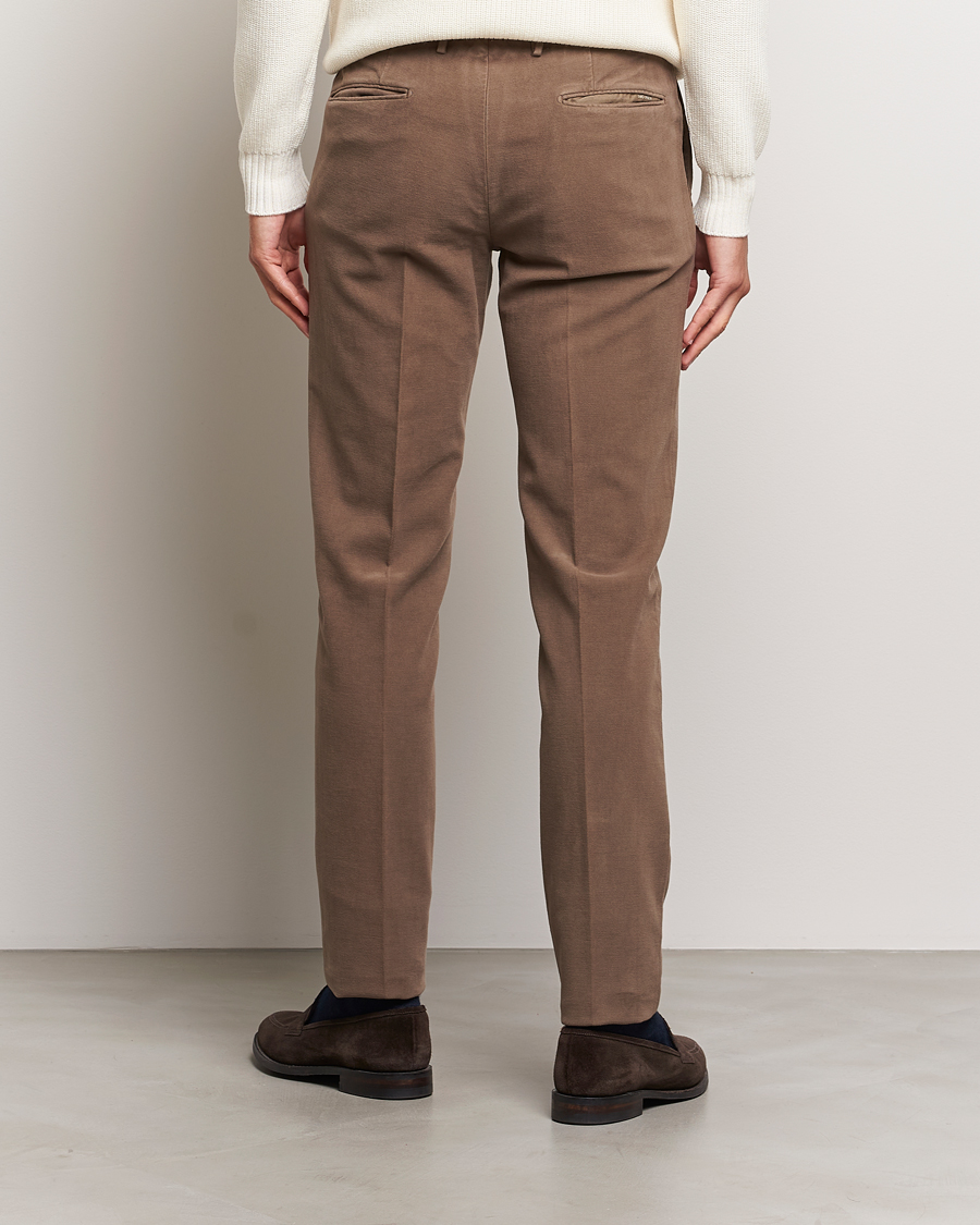 Herre | Bukser | Incotex | Slim Fit Luxury Moleskine Trousers Taupe