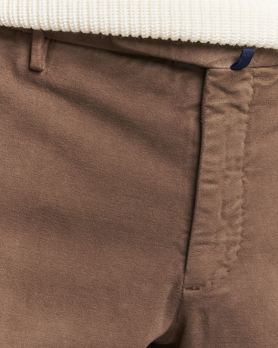 Herre | Bukser | Incotex | Slim Fit Luxury Moleskine Trousers Taupe