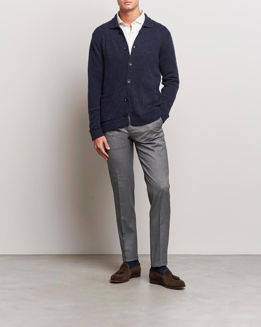 Herre | Bukser | Incotex | Slim Fit Cotton Trousers Grey Melange