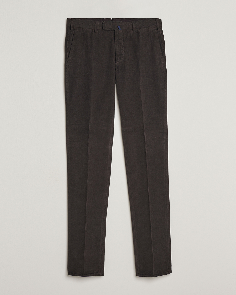 Herre | Bukser | Incotex | Slim Fit Soft Corduroy Trousers Dark Brown