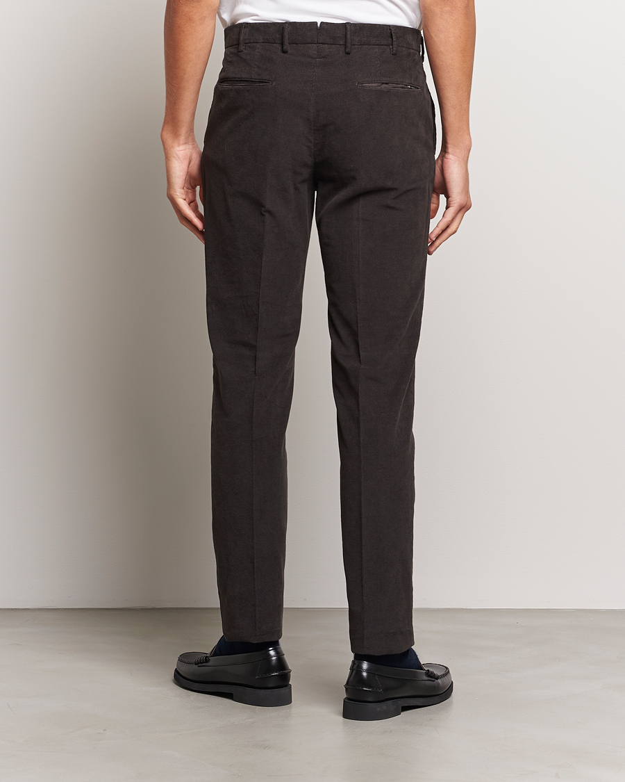 Herre | Bukser | Incotex | Slim Fit Soft Corduroy Trousers Dark Brown