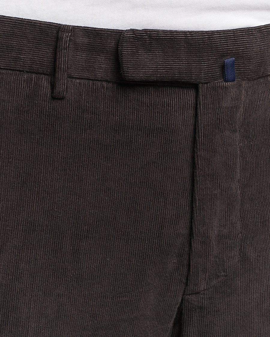 Herre | Bukser | Incotex | Slim Fit Soft Corduroy Trousers Dark Brown