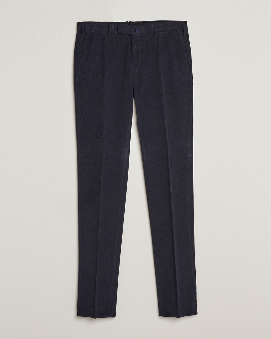 Herre | Bukser | Incotex | Slim Fit Soft Corduroy Trousers Navy