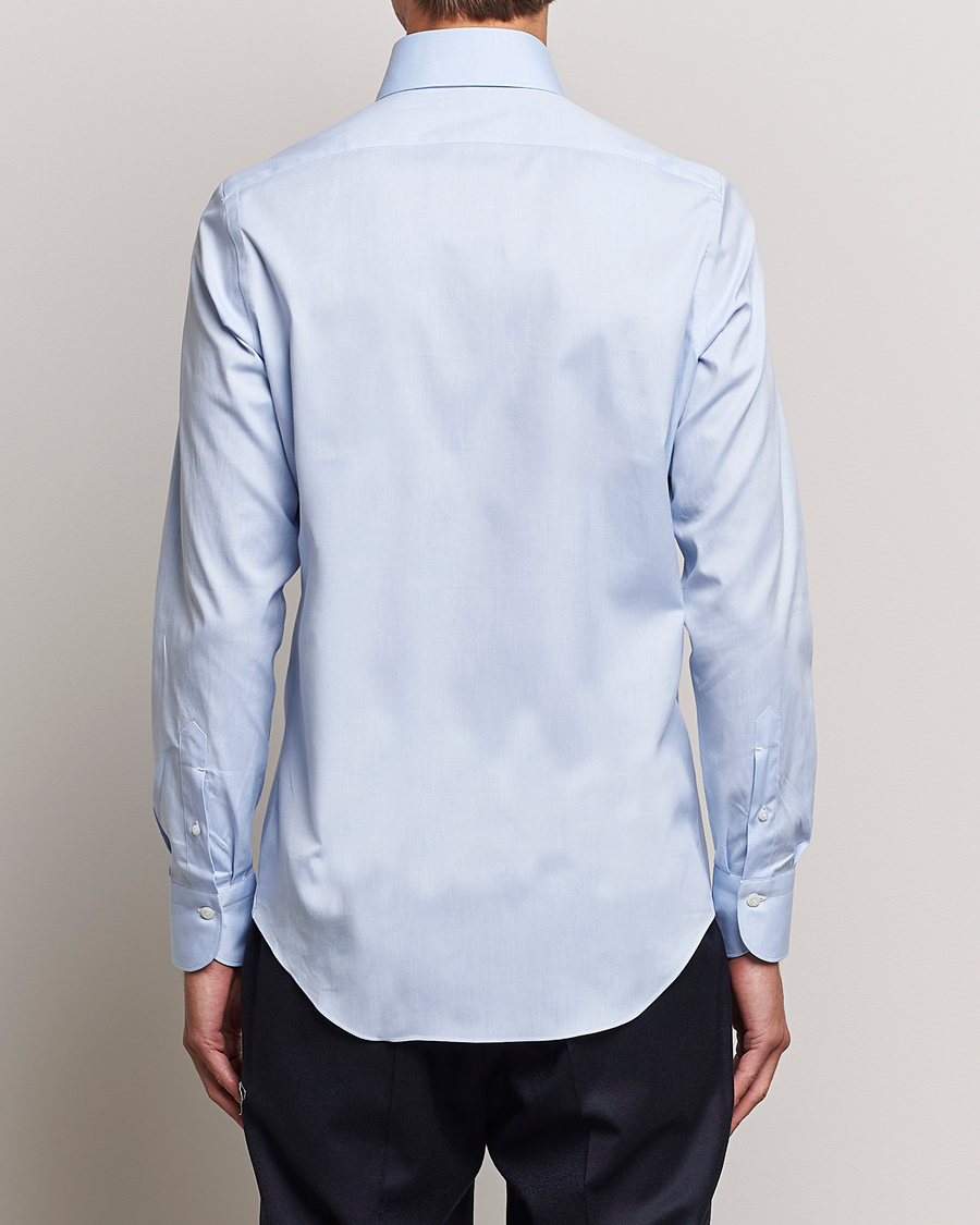 Herre | Skjorter | Finamore Napoli | Milano Slim Oxford Button Down Shirt Light Blue