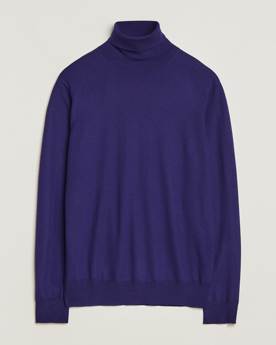 Herre | Luxury Brands | Ralph Lauren Purple Label | Cashmere Jersey Rollneck Purple