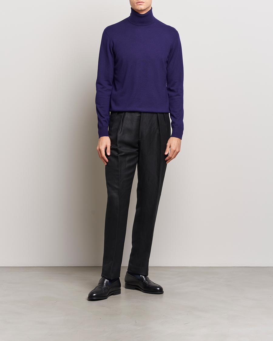 Herre | Gensere | Ralph Lauren Purple Label | Cashmere Jersey Rollneck Purple