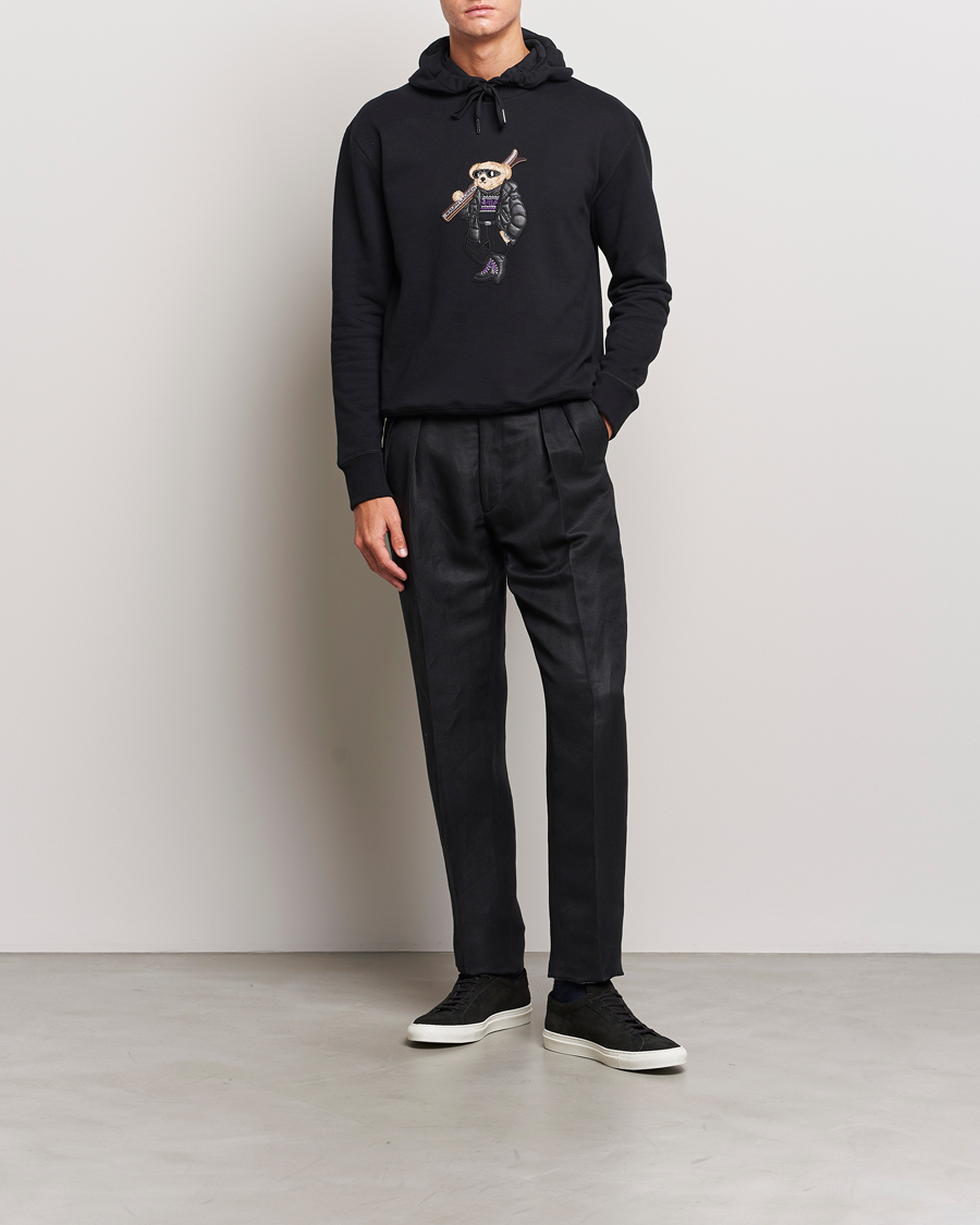 Herre | Gensere | Ralph Lauren Purple Label | Luxury Fleece Bear Hoodie Black