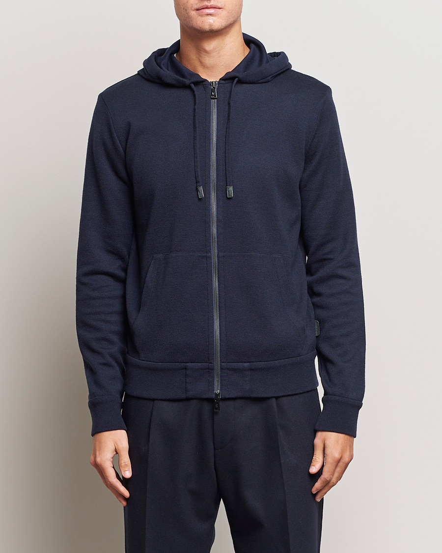 Herre | Ralph Lauren Purple Label | Ralph Lauren Purple Label | Luxury Fleece Full Zip Sweater Navy