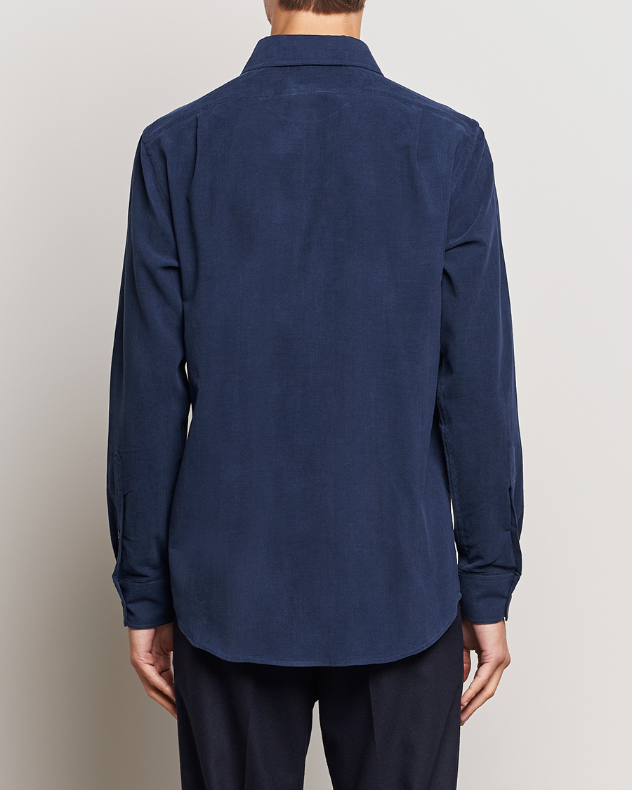 Herre | Skjorter | Ralph Lauren Purple Label | Cotton/Cashmere Corduroy Shirt Navy