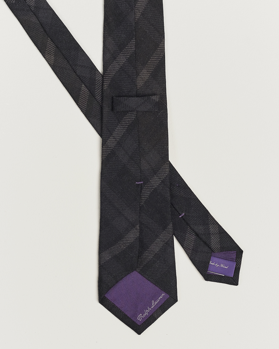 Herre |  | Ralph Lauren Purple Label | Tonal Plaid Tie Dark Grey