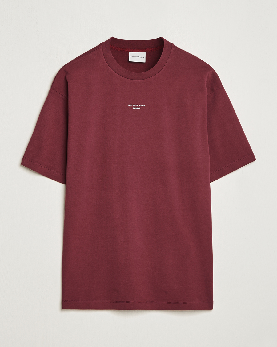 Herre | T-Shirts | Drôle de Monsieur | Classic NFPM T-Shirt Wine
