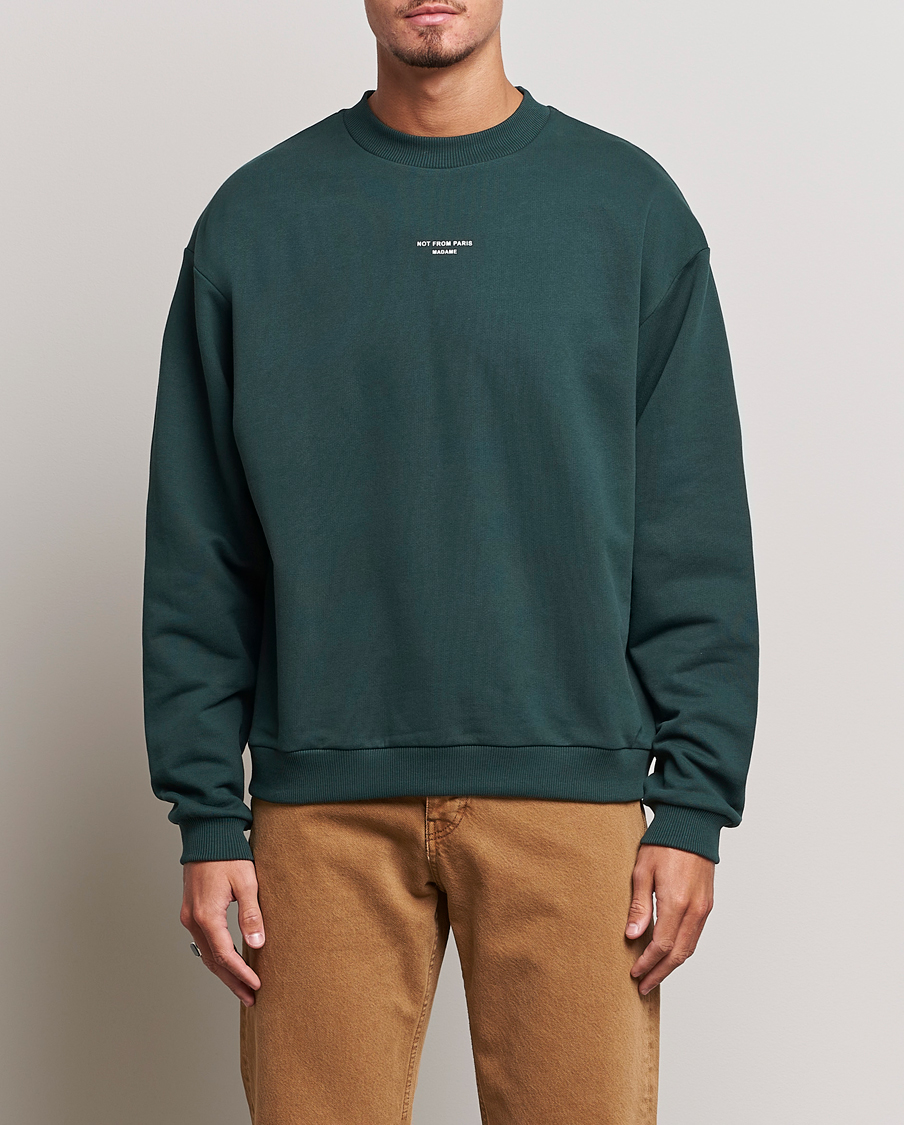 Herre | Sweatshirts | Drôle de Monsieur | Classic NFPM Sweatshirt Dark Green