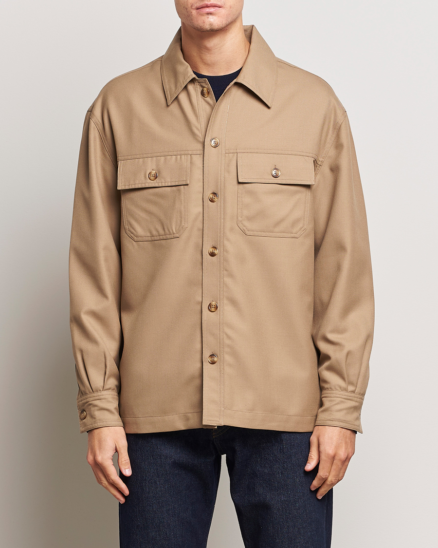 Herre |  | Drôle de Monsieur | Flannel Overshirt Beige