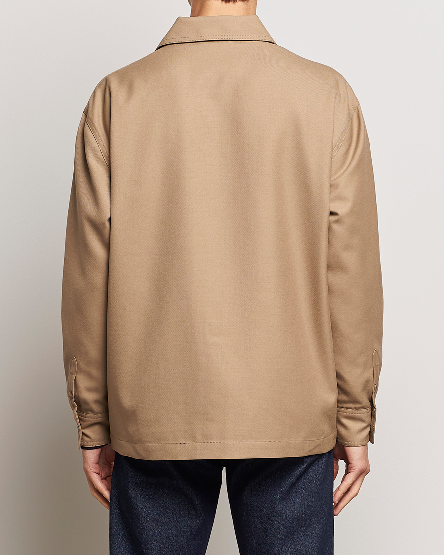 Herre | Skjorter | Drôle de Monsieur | Flannel Overshirt Beige