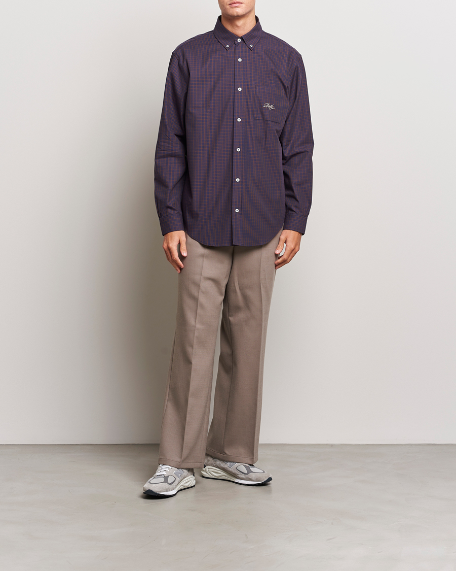 Herre | Skjorter | Drôle de Monsieur | Signature Check Shirt Dark Brown