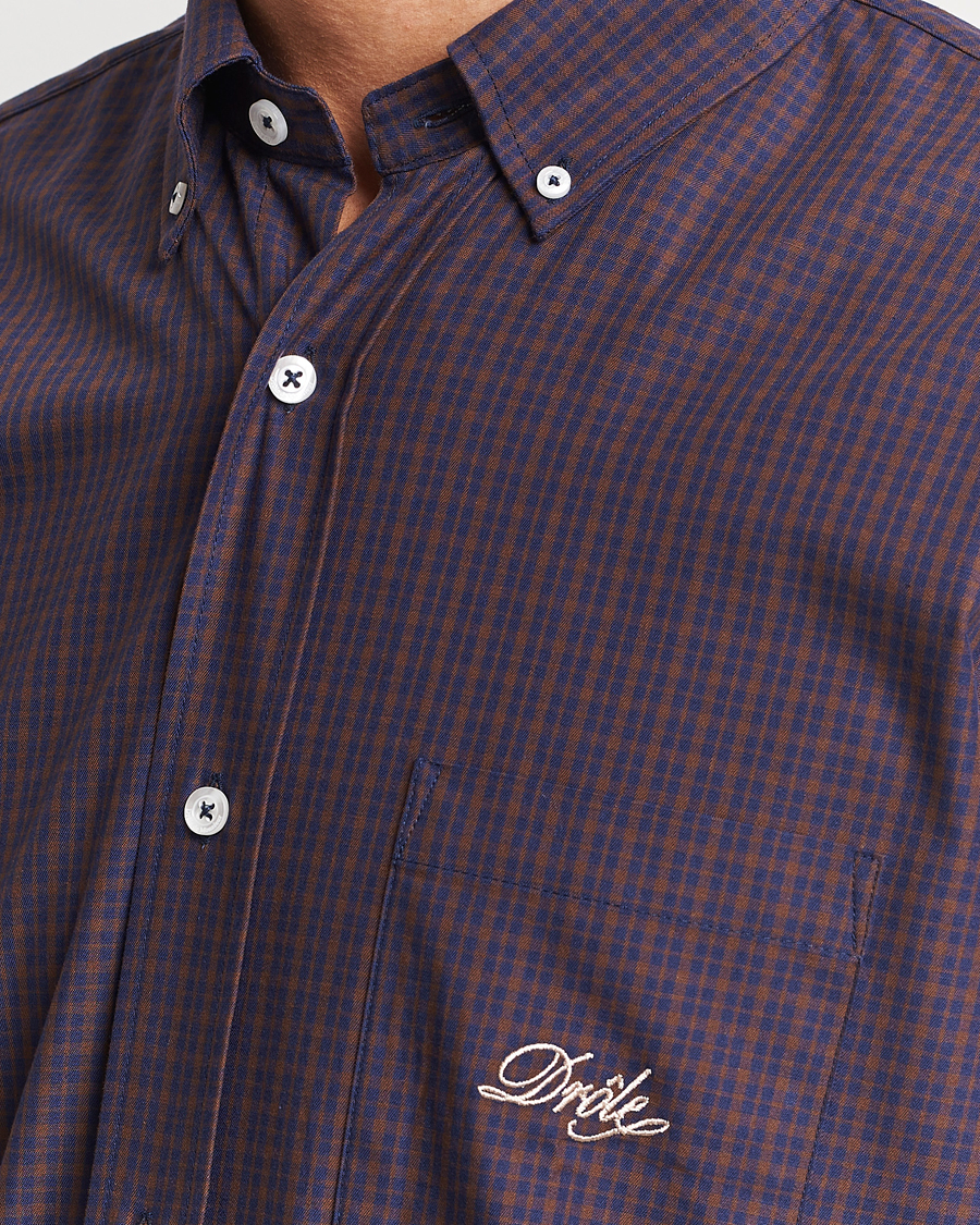 Herre | Skjorter | Drôle de Monsieur | Signature Check Shirt Dark Brown