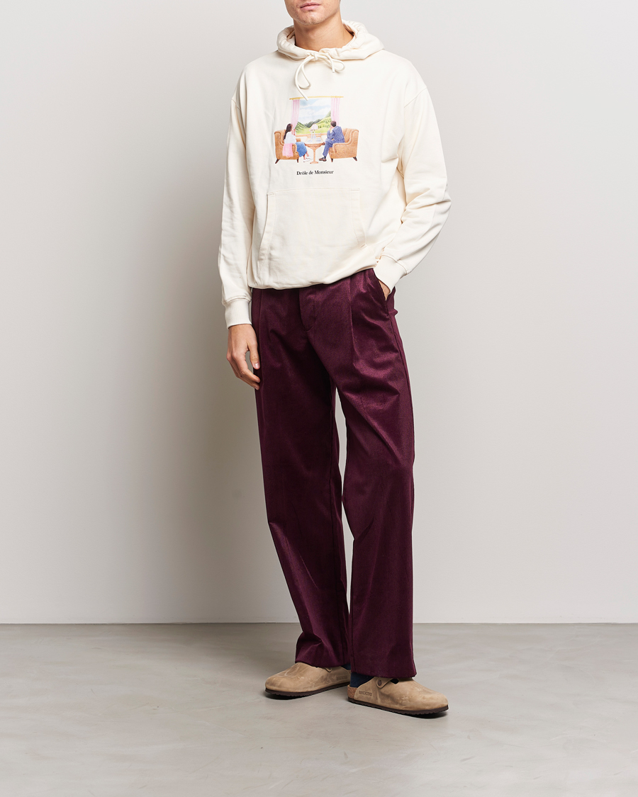 Herre | Bukser | Drôle de Monsieur | Pleated Corduroy Trousers Wine