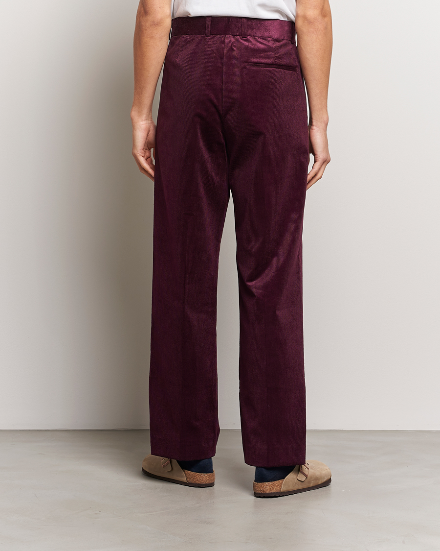 Herre | Bukser | Drôle de Monsieur | Pleated Corduroy Trousers Wine