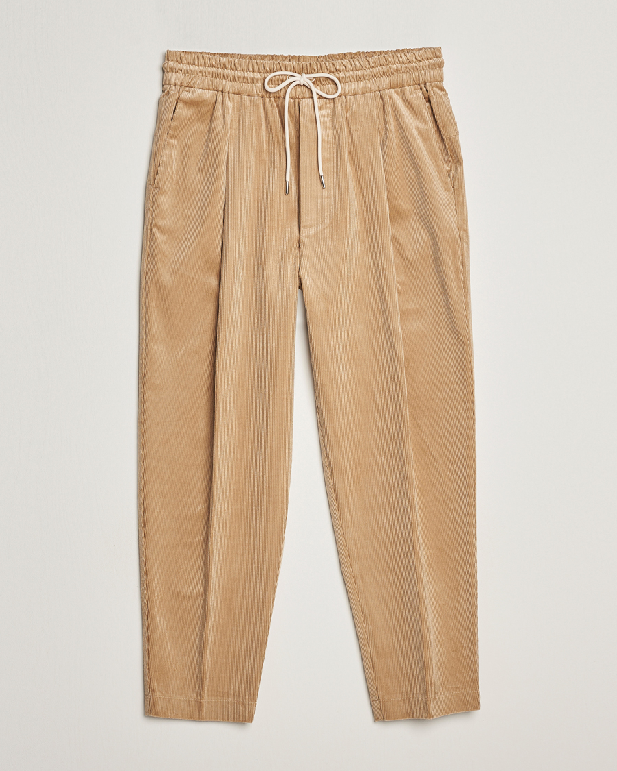 Herre | Bukser | Drôle de Monsieur | Drawstring Corduroy Troursers Beige