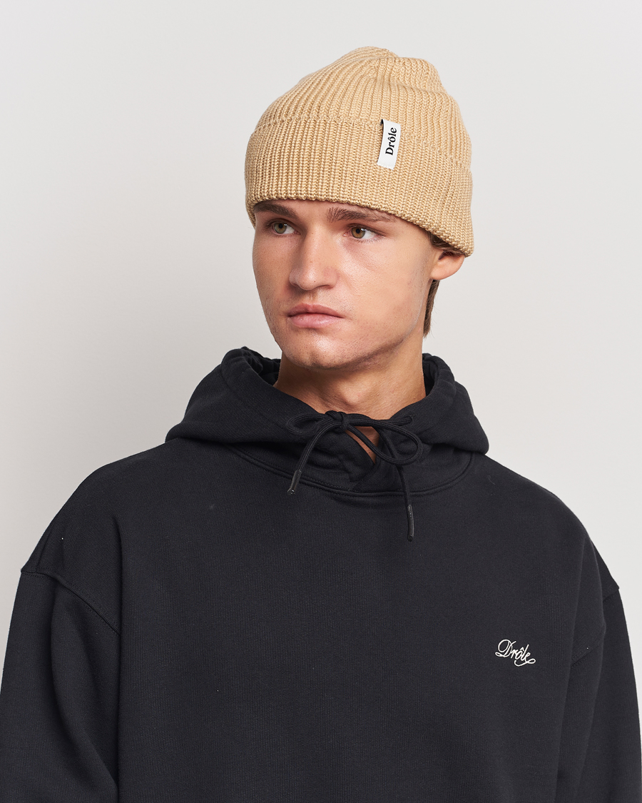 Herre | | Drôle de Monsieur | Rib Wool Beanie Beige