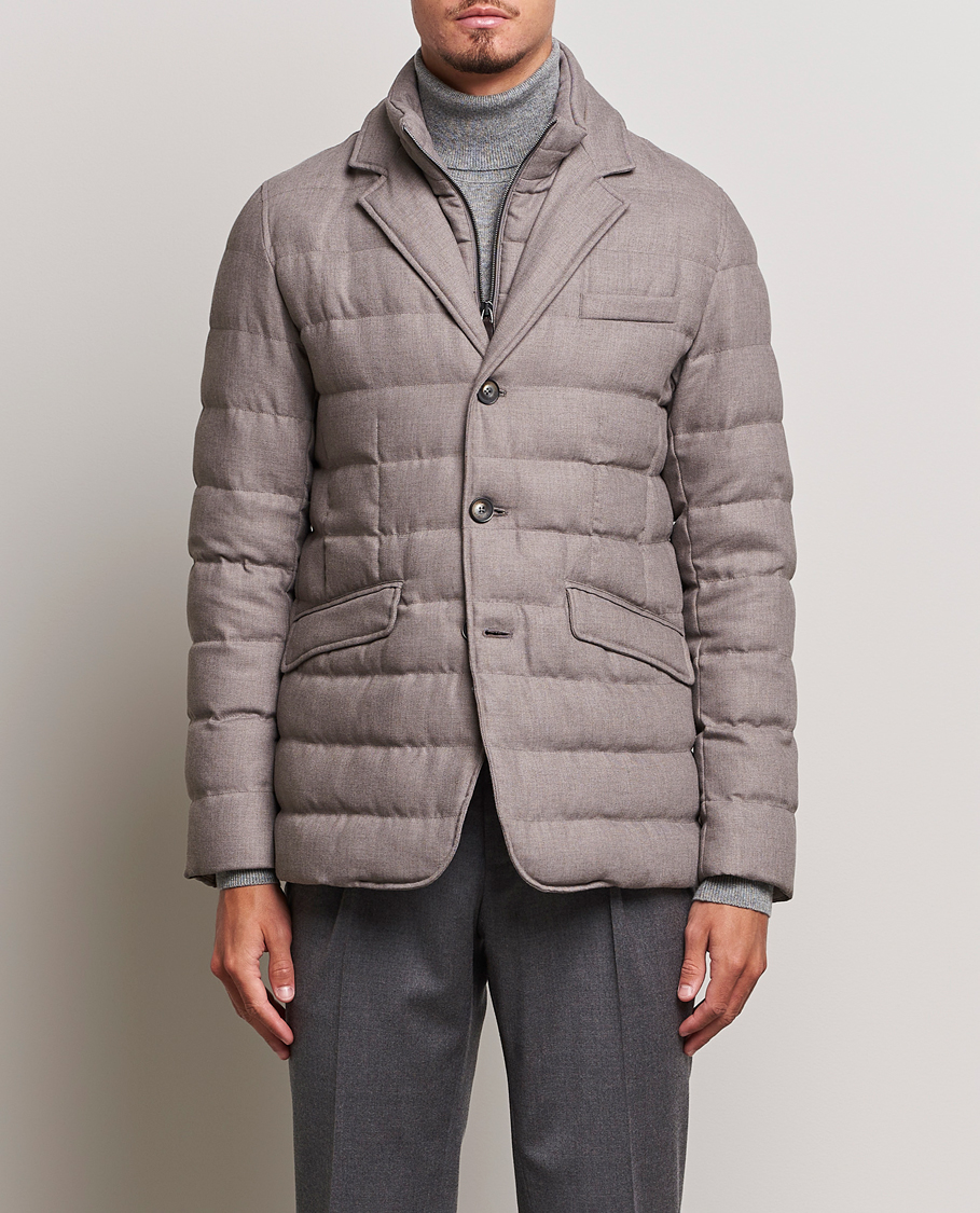 Herre | Herno | Herno | Flannel Down Blazer Beige