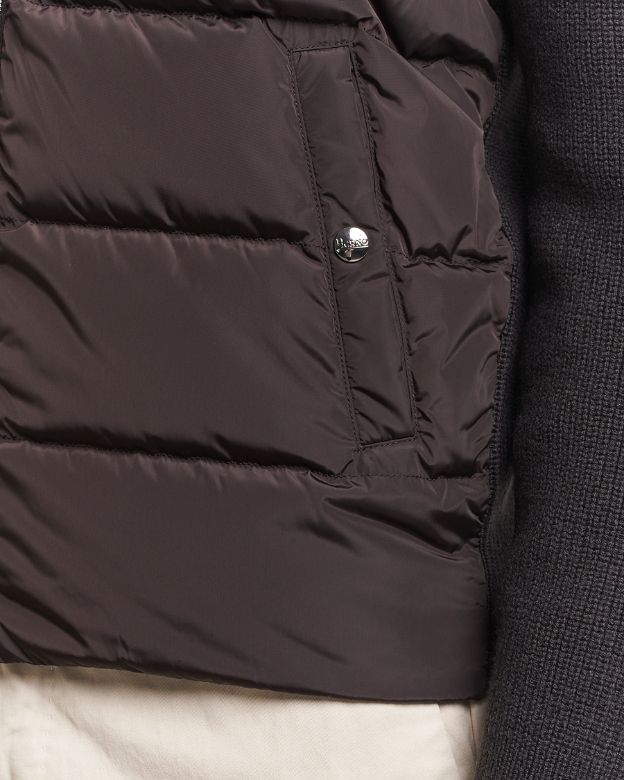 Herre | Jakker | Herno | Knitted Hybrid Jacket Marrone