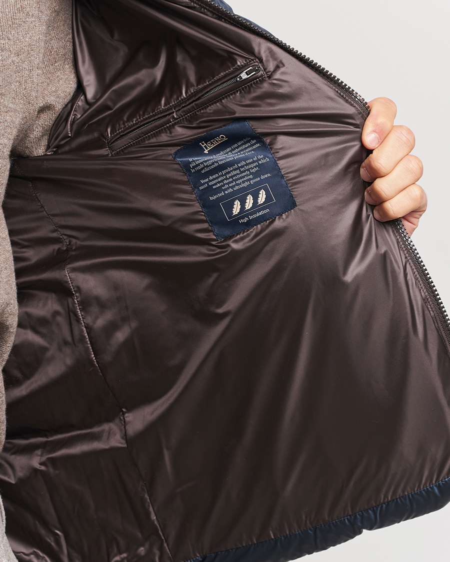 Herre | Jakker | Herno | Ultralight Nylon Down Jacket Navy