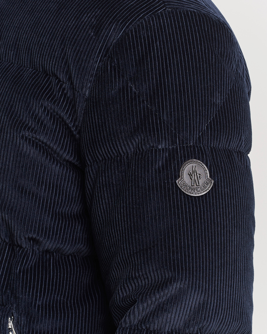 Herre | Jakker | Moncler | Besbre Corduroy Down Jacket Navy
