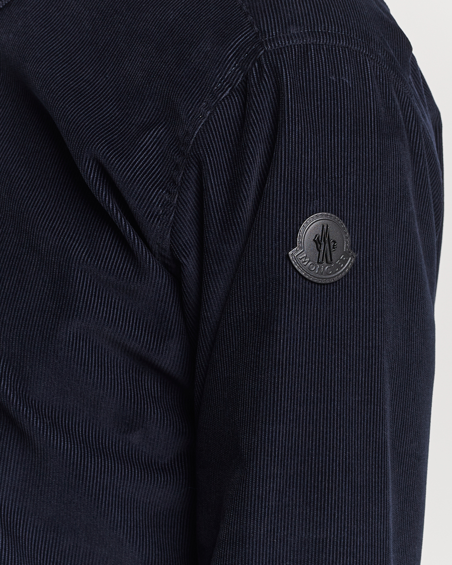 Herre | Skjorter | Moncler | Corduroy Casual Shirt Navy