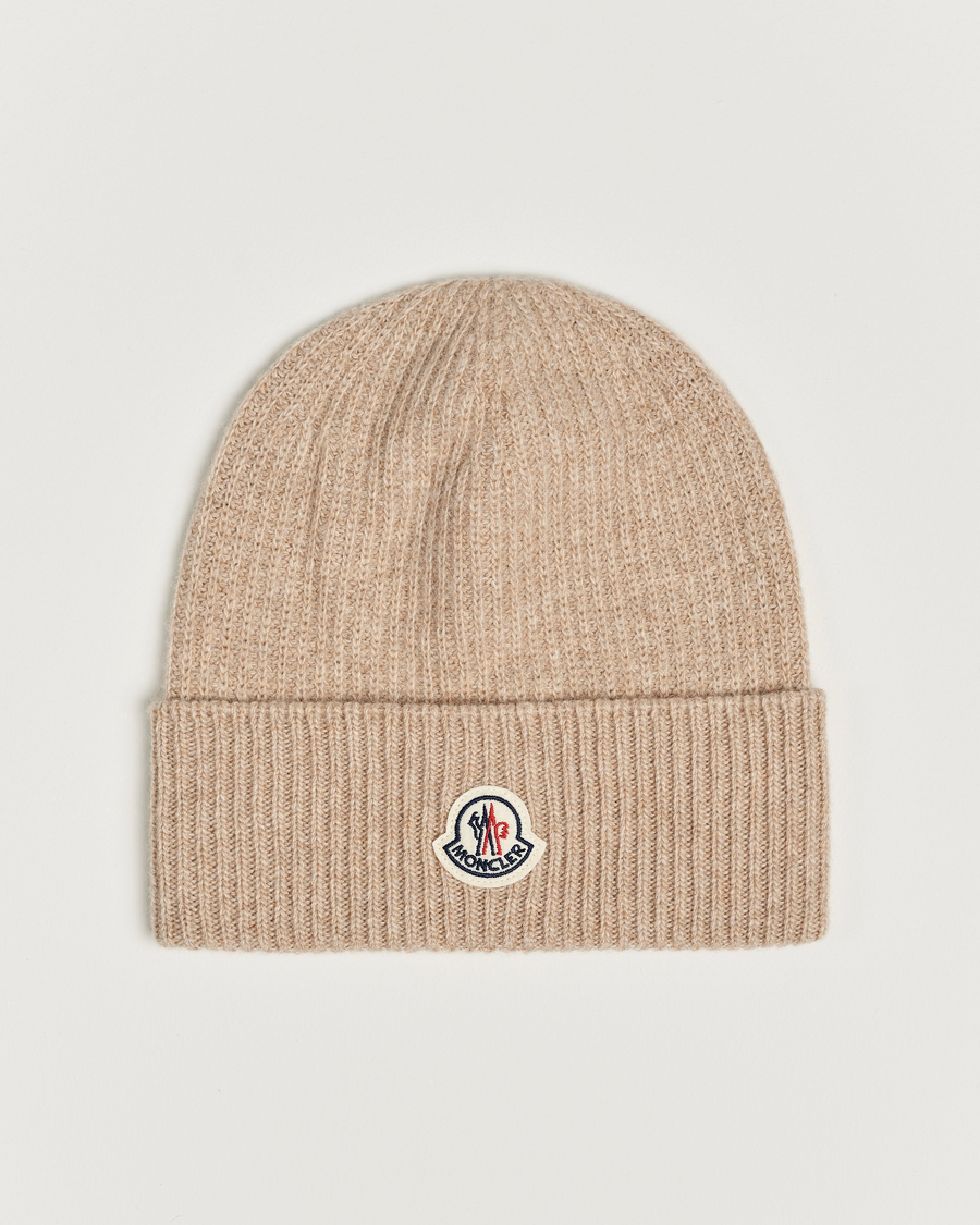 Herre | Moncler Cashmere Beanie Beige | Moncler | Cashmere Beanie Beige