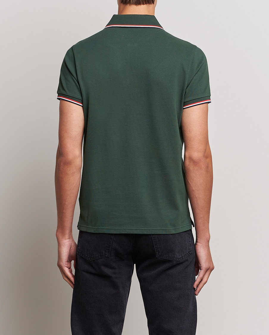 Herre | Pikéer | Moncler | Contrast Rib Polo Military Green
