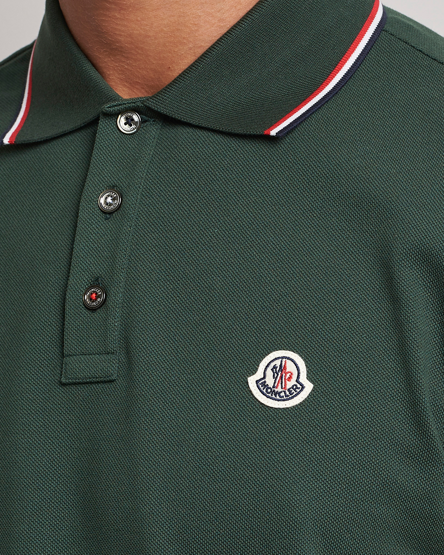 Herre | Pikéer | Moncler | Contrast Rib Polo Military Green
