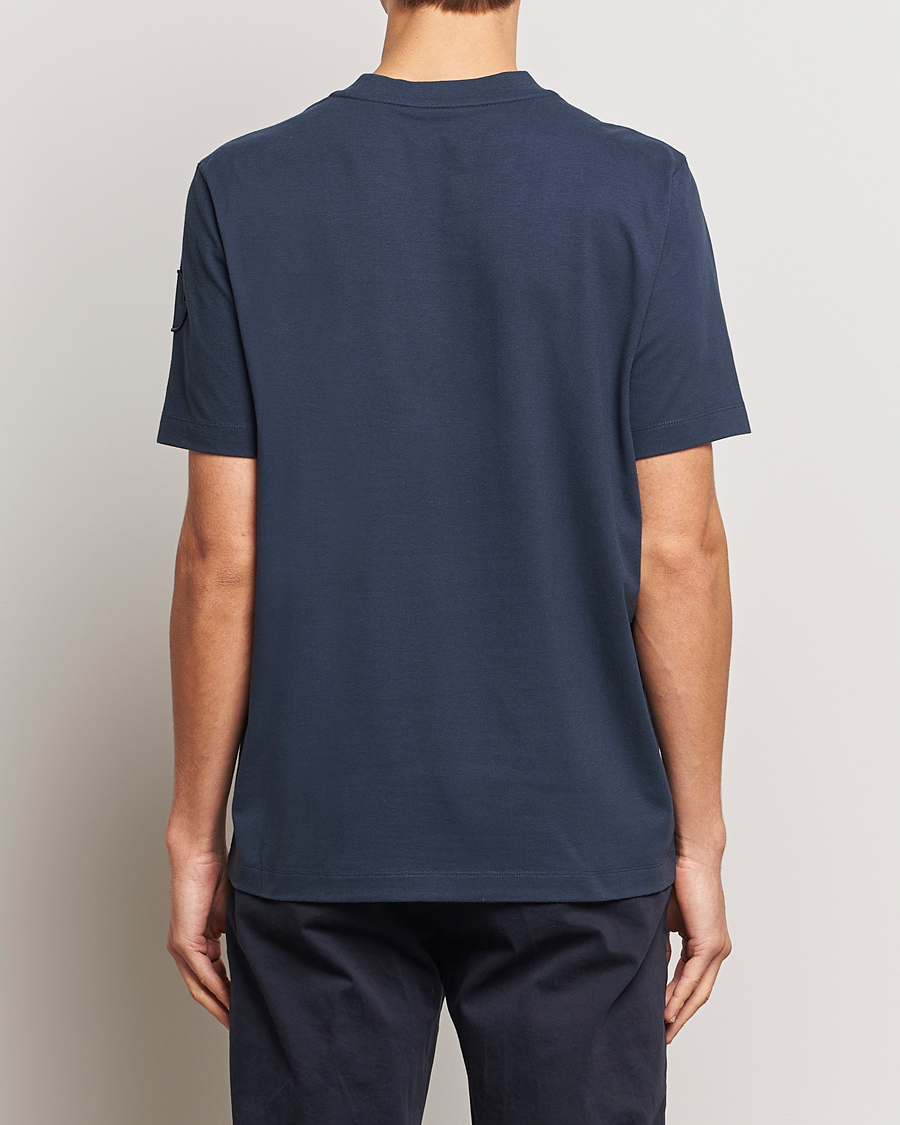 Herre | T-Shirts | Moncler | Lettering T-Shirt Navy