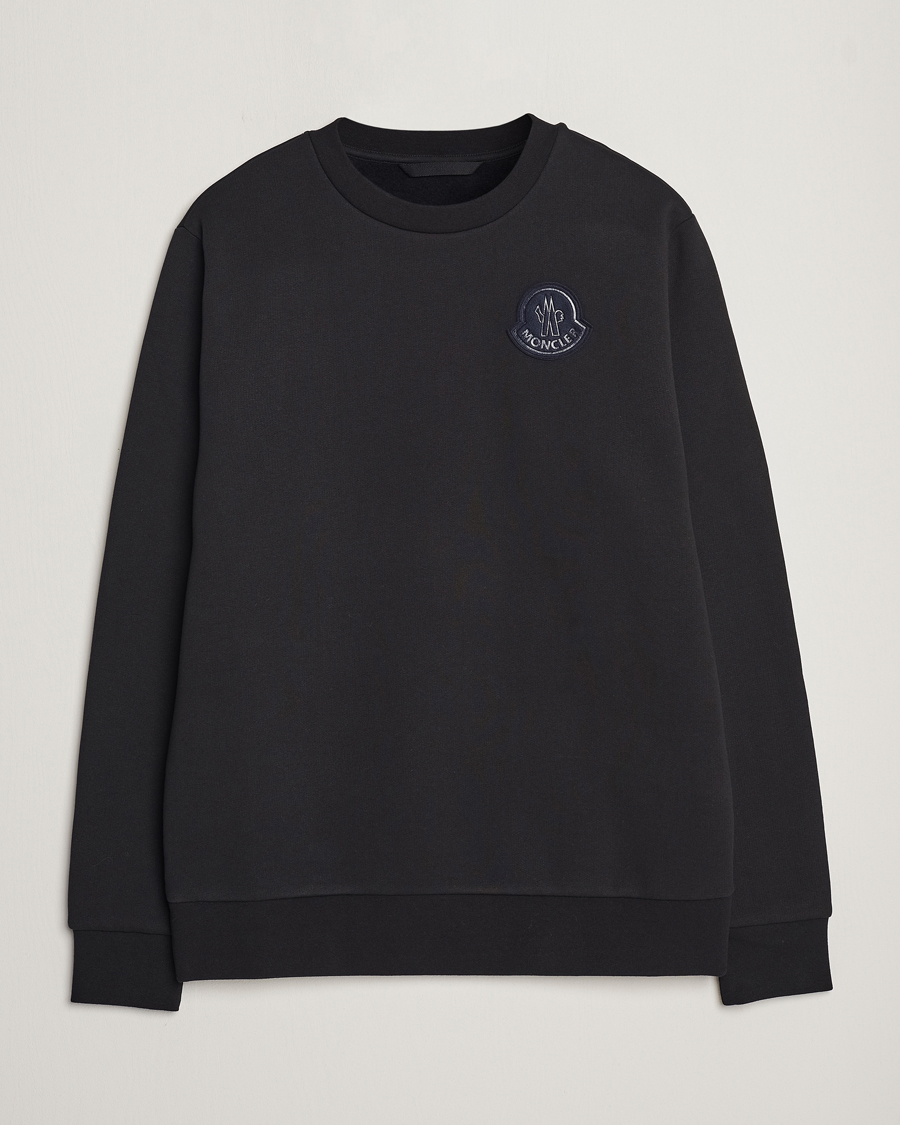 Herre |  | Moncler | Tonal Patch Logo Sweatshirt Black