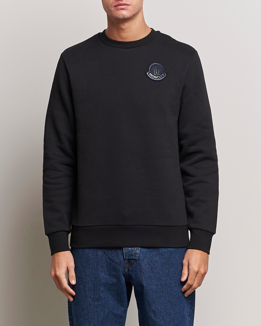 Herre | Sweatshirts | Moncler | Tonal Patch Logo Sweatshirt Black