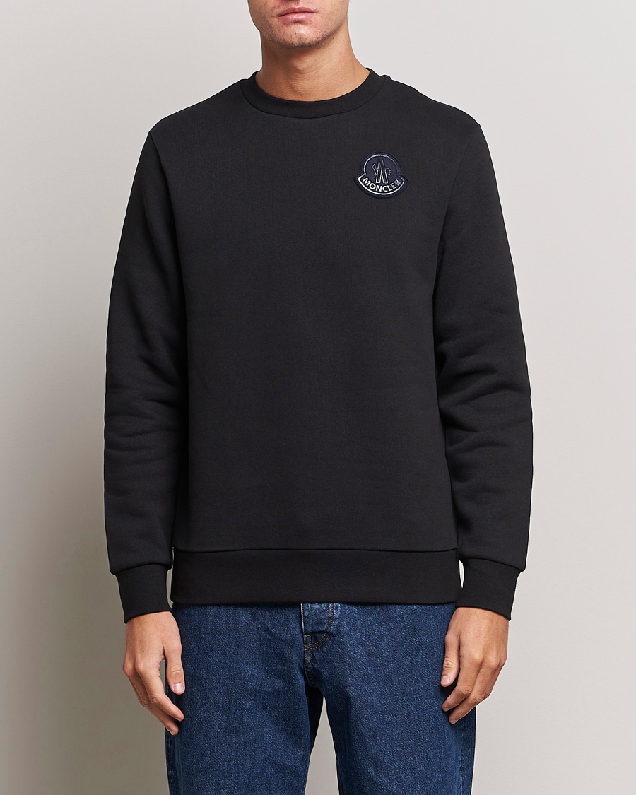 Herre | Gensere | Moncler | Tonal Patch Logo Sweatshirt Black