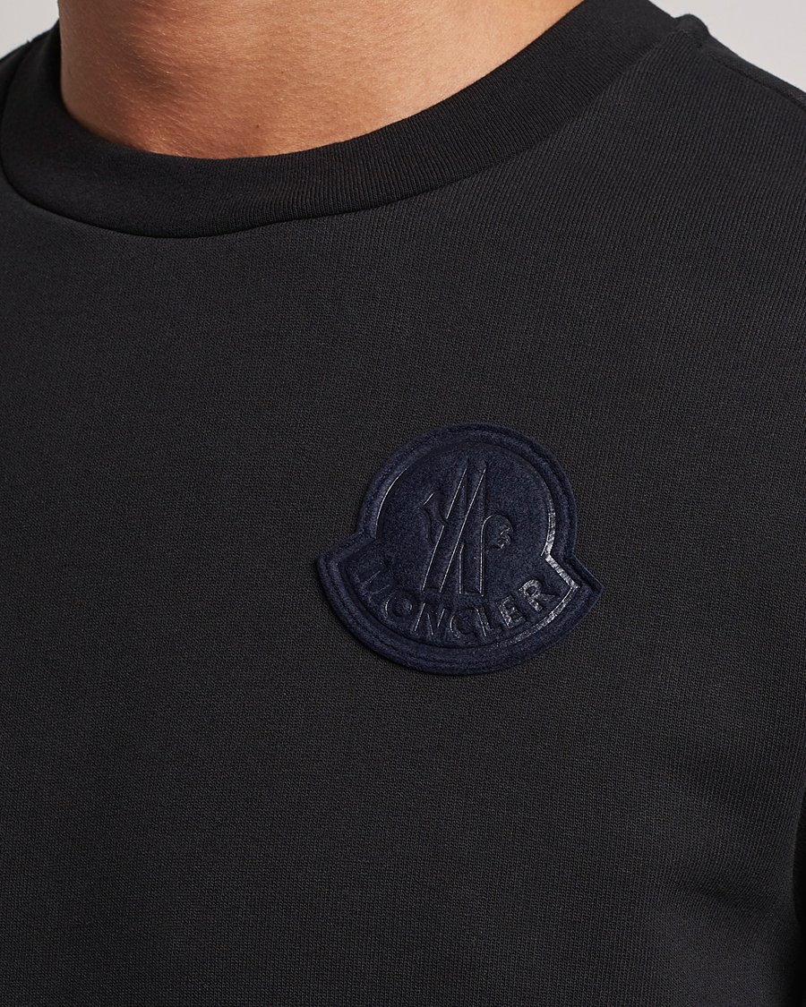 Herre | Gensere | Moncler | Tonal Patch Logo Sweatshirt Black