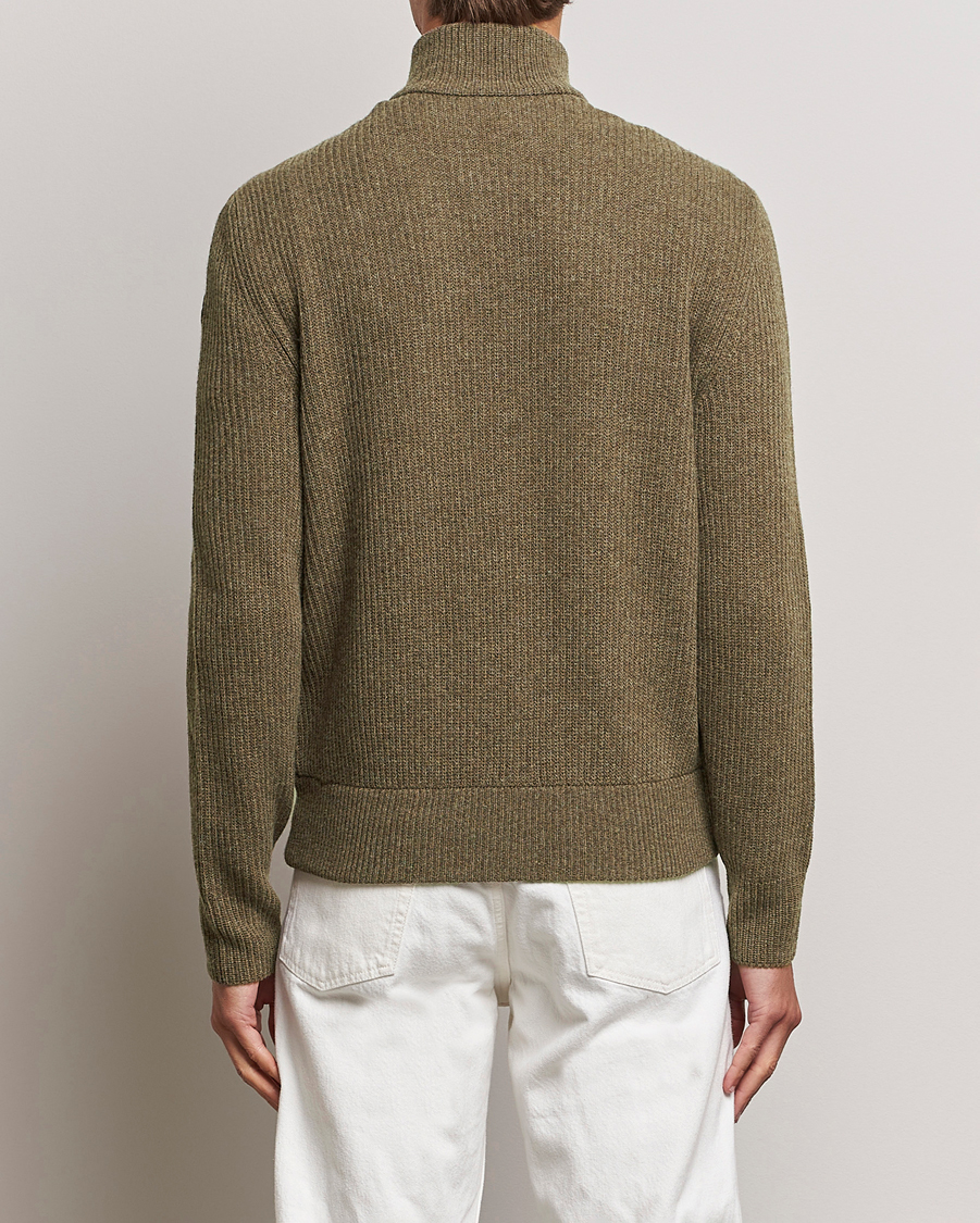 Herre | Gensere | Moncler | Corduroy Zip Cardigan Taupe
