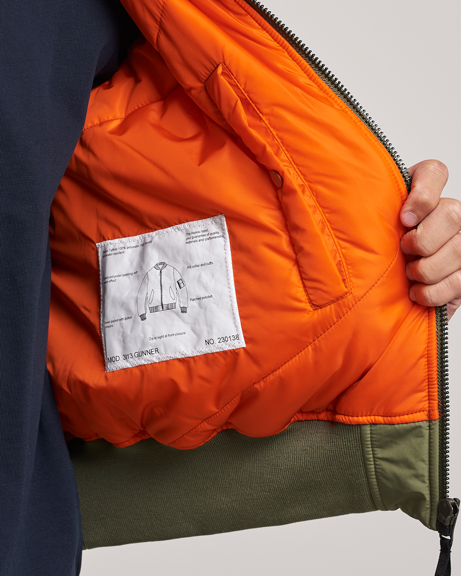 Herre | Jakker | Aspesi | Gunner Nylon Flight Bomber Olive