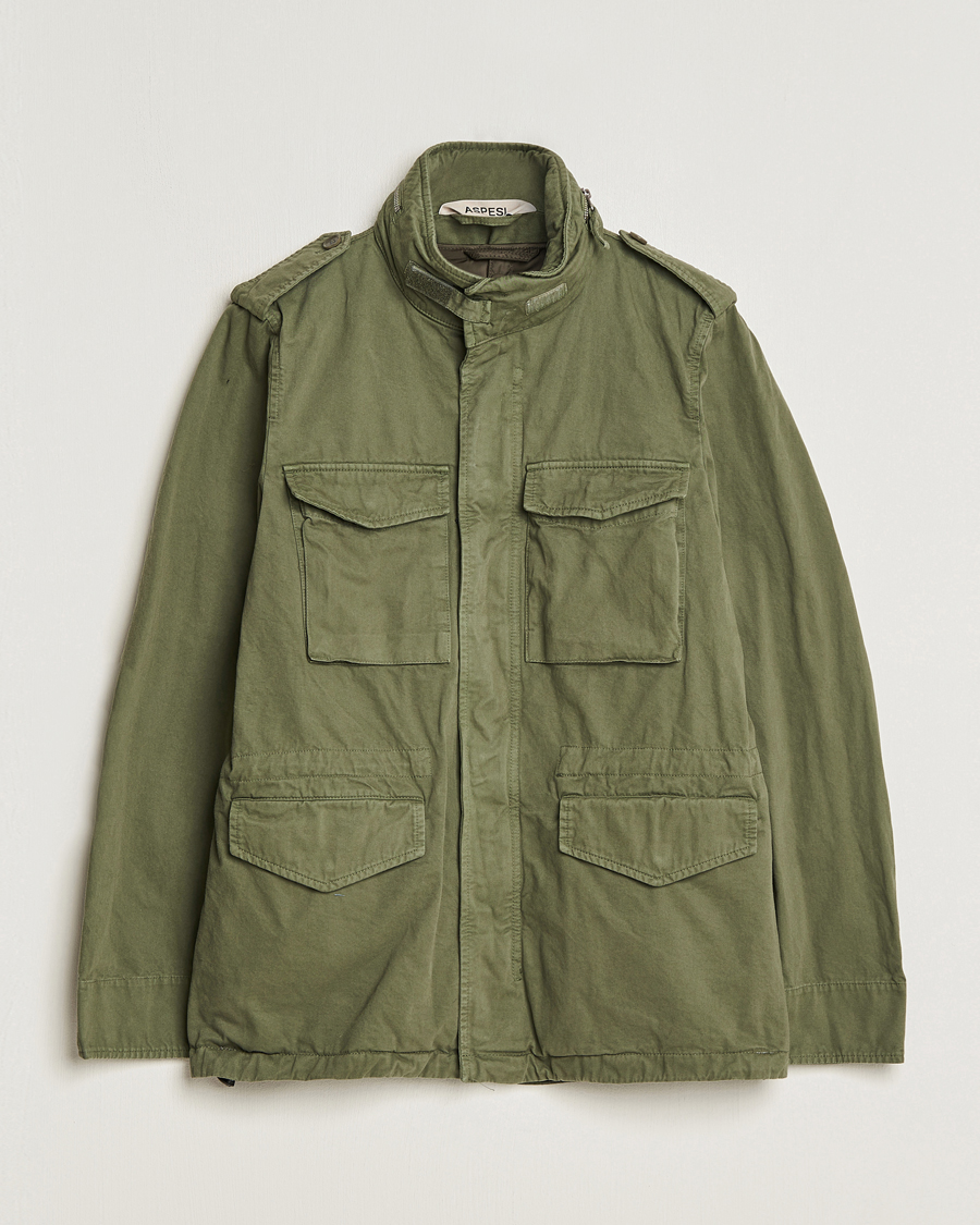 Herre | Aspesi | Aspesi | Lined Cotton Field Jacket Military