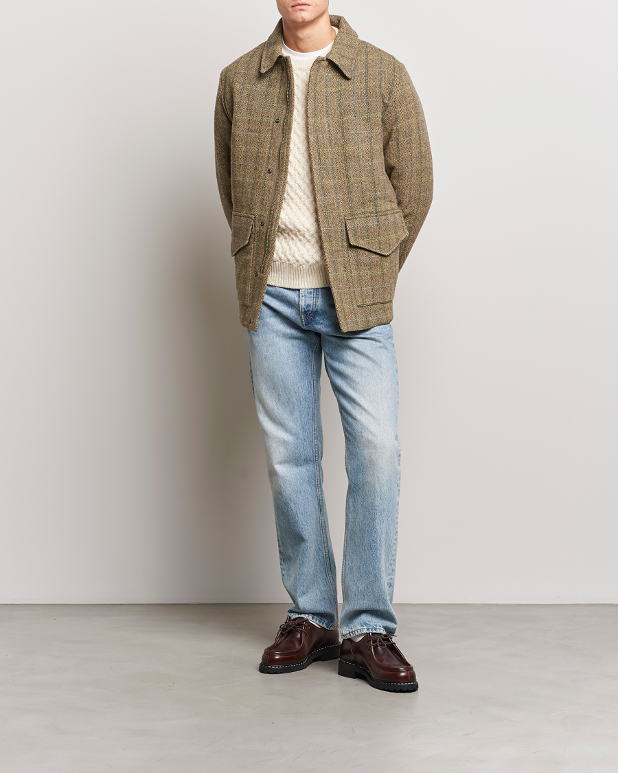 Herre | Jakker | Aspesi | Tweed Hunting Jacket Green Check