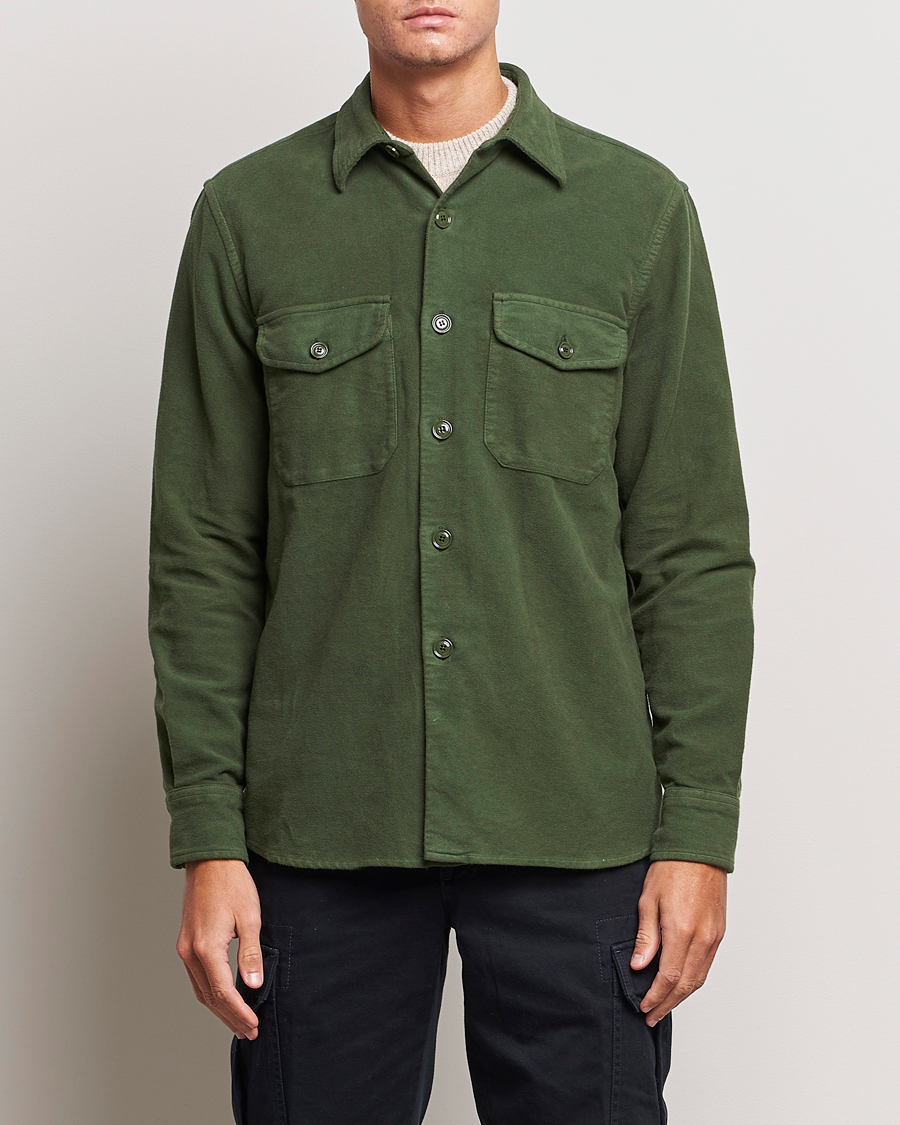 Herre | Jakker | Aspesi | Moleskine Shirt Jacket Dark Military