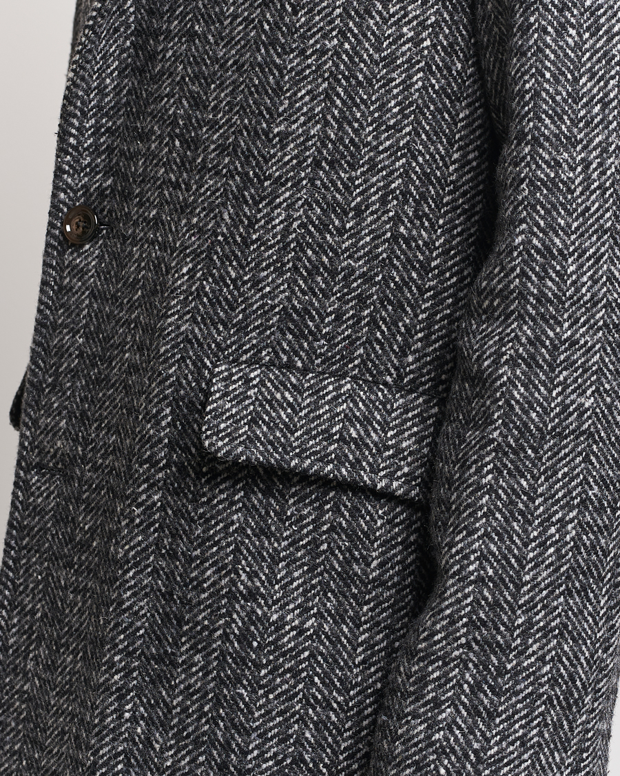 Herre | Jakker | Aspesi | Herringbone Wool Coat Grey