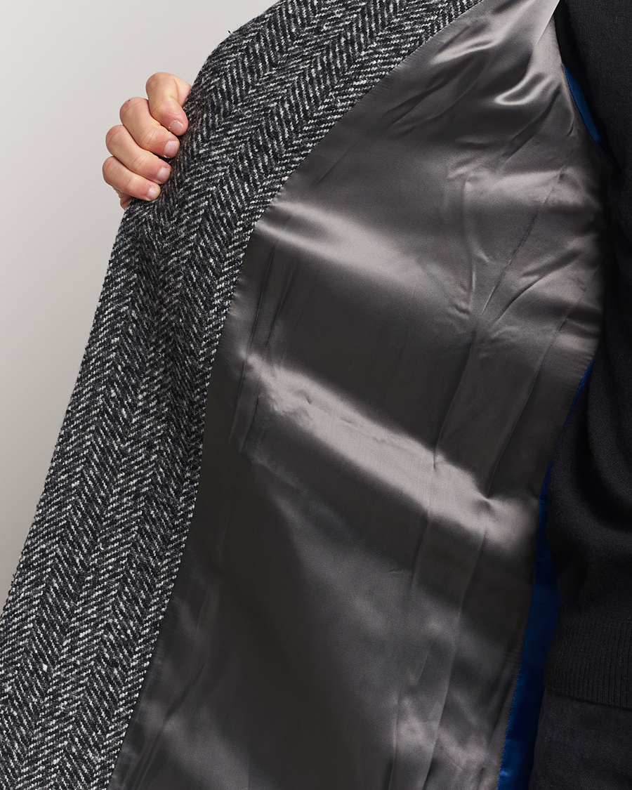 Herre | Jakker | Aspesi | Herringbone Wool Coat Grey