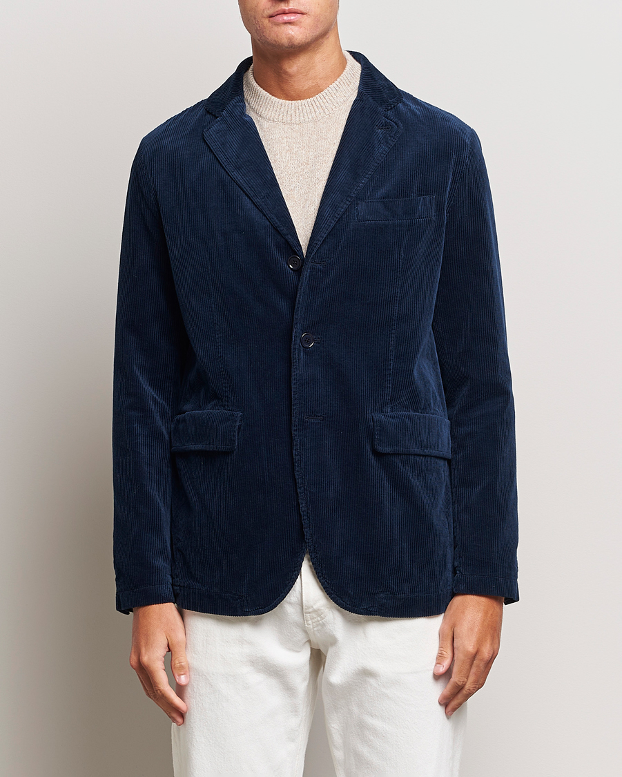 Herre | Aspesi | Aspesi | Corduroy Blazer Navy