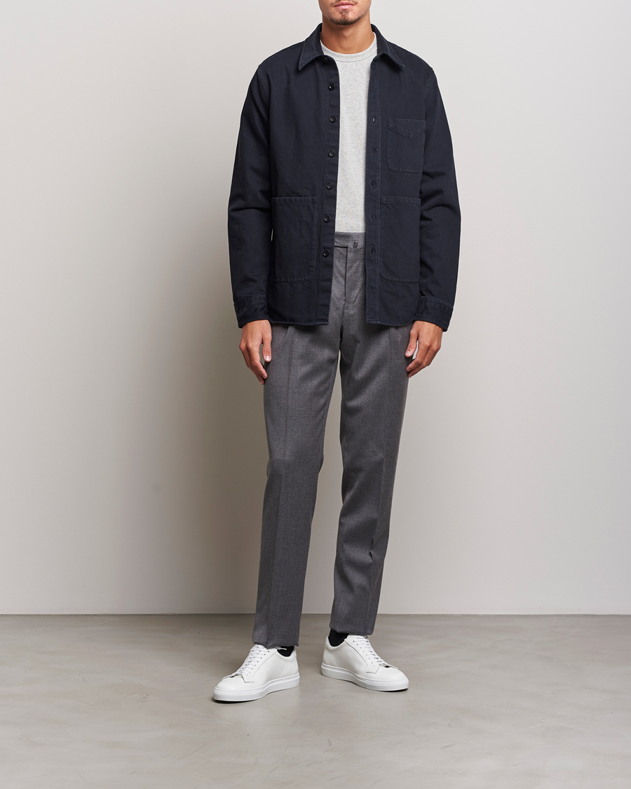 Herre | Skjorter | Aspesi | Cotton Utility Shirt Navy