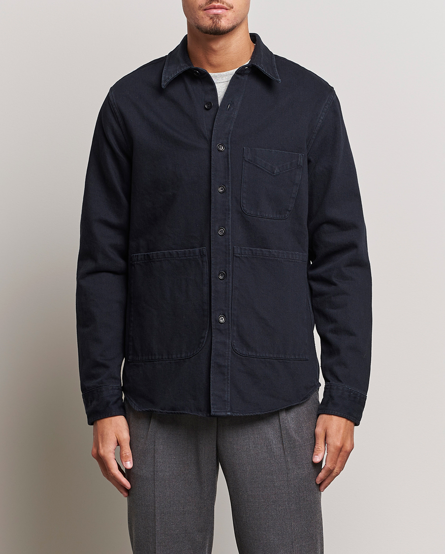 Herre |  | Aspesi | Cotton Utility Shirt Navy