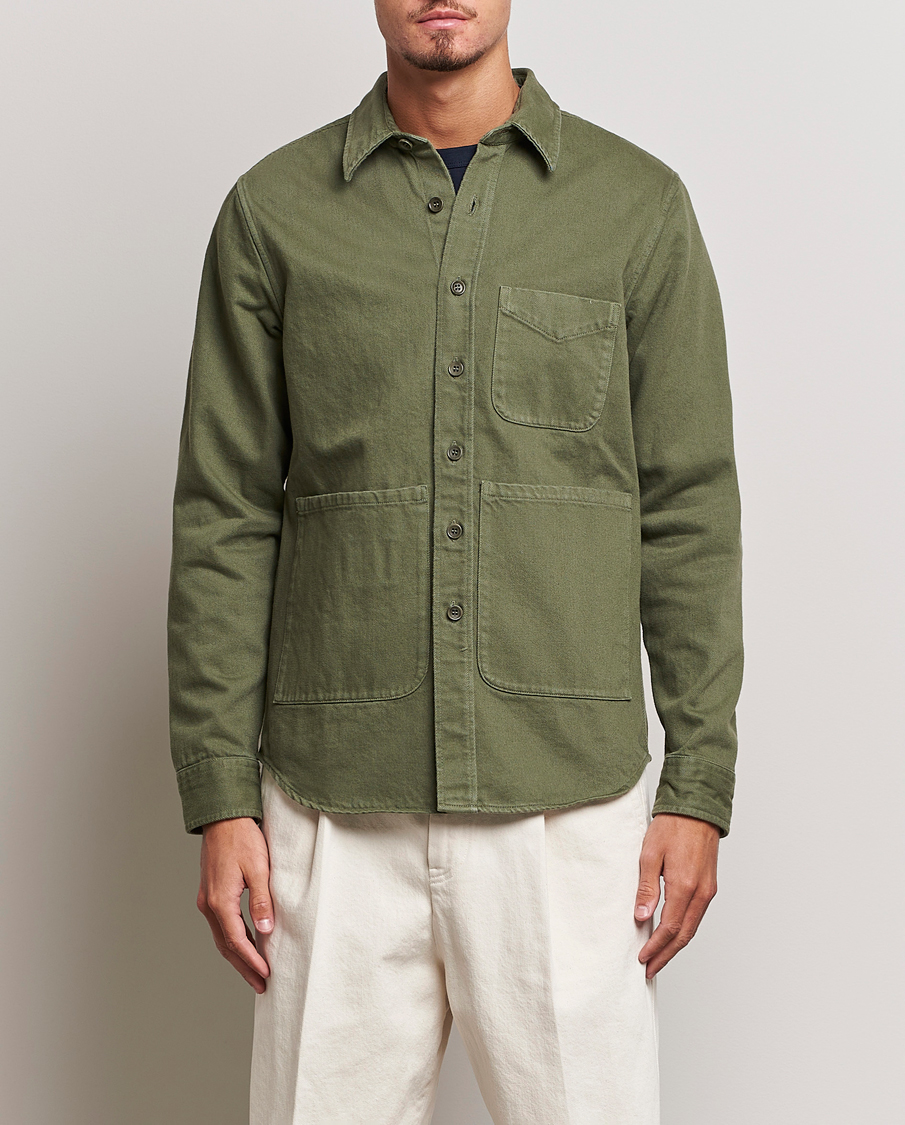 Herre | Overshirts | Aspesi | Cotton Utility Shirt Military